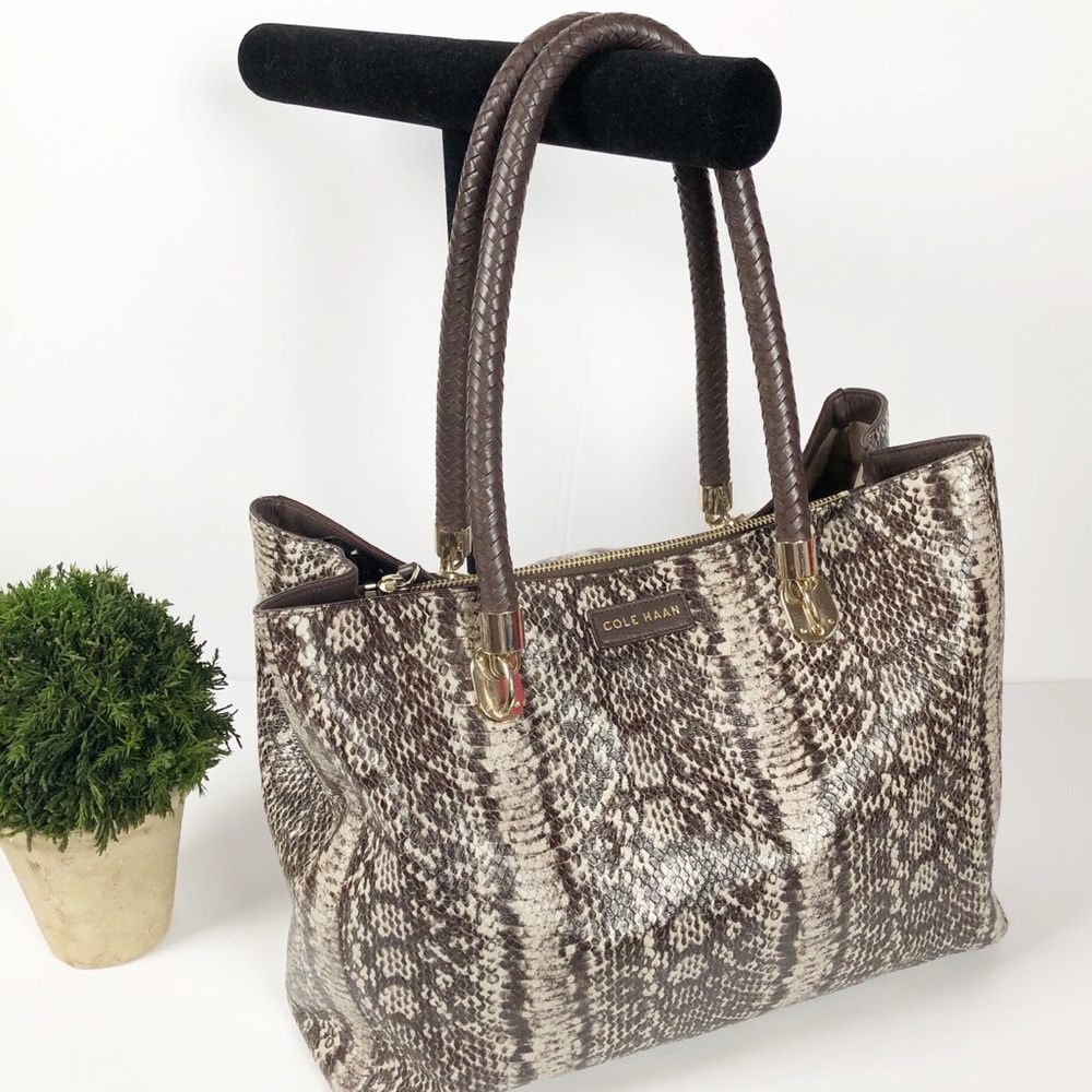 Cole Haan Benson Snakeskin Tote